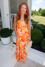 Load image into Gallery viewer, Tropical Dream Midi Dress-Orange