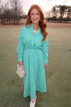 Load image into Gallery viewer, Clubhouse Striped Button Up- Green