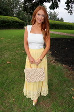 Load image into Gallery viewer, Daze Eyelet Maxi Skirt-Yellow