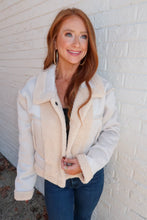 Load image into Gallery viewer, Tori Reversible Suede Sherpa Mixed Jacket