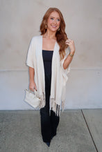 Load image into Gallery viewer, Fringe Hem Kimono Cardigan-Oatmeal