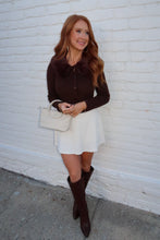 Load image into Gallery viewer, Iconic Fur Collar Knit Top-Brown