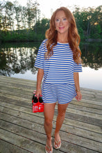 Load image into Gallery viewer, Sunny Side Stripe Set- Blue