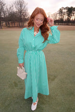 Load image into Gallery viewer, Fairway Stripe Midi Skirt- Green