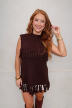 Load image into Gallery viewer, Harvest Fringe Turtleneck Sweater-Brown