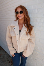 Load image into Gallery viewer, Tori Reversible Suede Sherpa Mixed Jacket