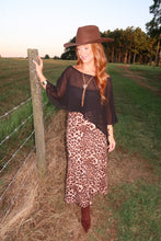 Load image into Gallery viewer, Wild Card Leopard Midi Skirt
