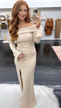 Load image into Gallery viewer, The Moment Off The Shoulder Knit Dress
