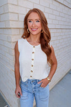 Load image into Gallery viewer, Charlie Knit Button Down-Cream
