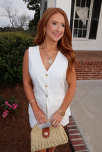 Load image into Gallery viewer, Simply Linen Vest Top- White