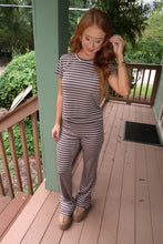 Load image into Gallery viewer, Cozy Crush Stripe Pants Set-Brown