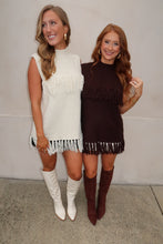 Load image into Gallery viewer, Harvest Fringe Turtleneck Sweater-Cream