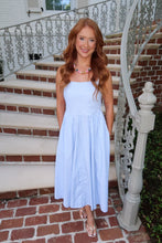 Load image into Gallery viewer, Links Striped Midi Dress- Light Blue