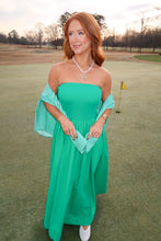 Load image into Gallery viewer, Bella Strapless Flowy Midi Dress-Green