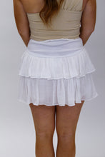 Load image into Gallery viewer, Lovely Day Smocked Ruffle Skirt- White
