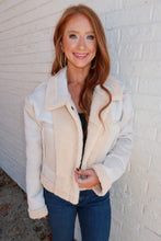 Load image into Gallery viewer, Tori Reversible Suede Sherpa Mixed Jacket