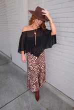 Load image into Gallery viewer, Georgia Chiffon Poncho Top-Black