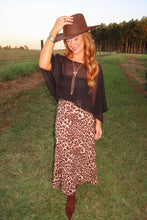 Load image into Gallery viewer, Georgia Chiffon Poncho Top-Black