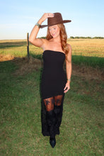 Load image into Gallery viewer, Outlaw Lace Midi Dress-Black