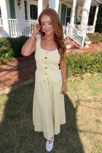 Load image into Gallery viewer, Fairway Stripe Midi Skirt-Yellow