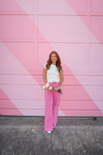 Load image into Gallery viewer, Be Mine Wide Straight Denim Pants - Hot Pink