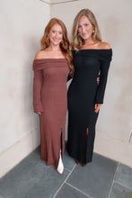 Load image into Gallery viewer, Connie Off Shoulder Maxi Dress-Black