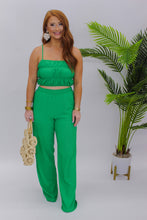 Load image into Gallery viewer, Keeping It Sunny Crop Top- Kelly Green
