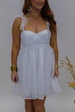 Load image into Gallery viewer, Pure Heart Ruffle Strap Dress- White
