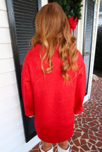 Load image into Gallery viewer, Sophisticated Polo Sweater Dress - Red