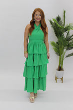 Load image into Gallery viewer, Endless Time Tiered Midi Dress-Green
