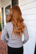 Load image into Gallery viewer, Karli Ribbed Mock Neck Top-Gray