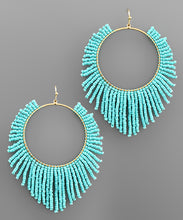 Load image into Gallery viewer, Bead Fringe Circle Earrings
