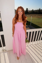 Load image into Gallery viewer, Nora Strapless Flowy Dress-Pink