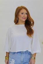Load image into Gallery viewer, Flirty Flair Relaxed Sleeve Top- Cream
