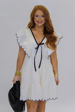 Load image into Gallery viewer, Edwin Bow Detail Scalloped Dress