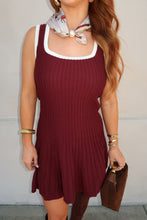 Load image into Gallery viewer, Carolina Ribbed Dress-Burgundy