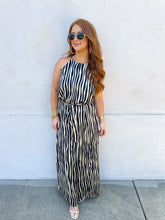 Load image into Gallery viewer, Haley Halter Neck Jumpsuit- Black