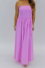 Load image into Gallery viewer, Nora Strapless Flowy Dress-Pink