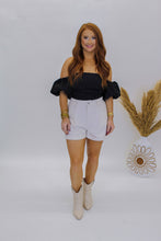 Load image into Gallery viewer, Simply The Best Puff Sleeve Top- Black
