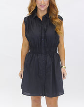 Load image into Gallery viewer, Perry Poplin Sleeveless Dress- Black