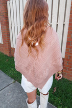 Load image into Gallery viewer, Wrapped In Warmth Knit Poncho-Taupe