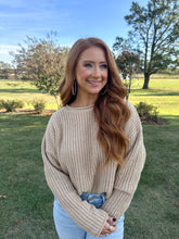 Load image into Gallery viewer, Candice Rolled Edge Sweater-Taupe