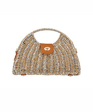 Load image into Gallery viewer, Metallic Half Moon Clutch