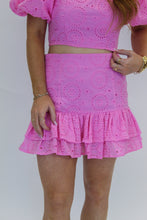 Load image into Gallery viewer, Girly Eyelet Set-Pink