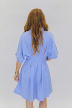 Load image into Gallery viewer, Collar Neck Waist Pleated Mini Dress