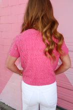 Load image into Gallery viewer, Lover Studded Cable Knit Sweater-Hot Pink