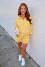 Load image into Gallery viewer, Sunny Drawstring Terry Shorts-Yellow