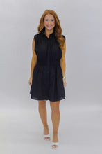 Load image into Gallery viewer, Perry Poplin Sleeveless Dress- Black