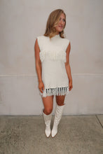 Load image into Gallery viewer, Harvest Fringe Turtleneck Sweater-Cream