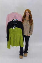 Load image into Gallery viewer, Blake Embossed Shacket-Lime